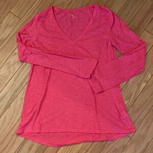 Hot pink long sleeve top